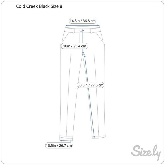 Coldwater Creek Size 8 Black Straight Wide Leg Flat Front Career Dress Pants - Picture 3 of 10